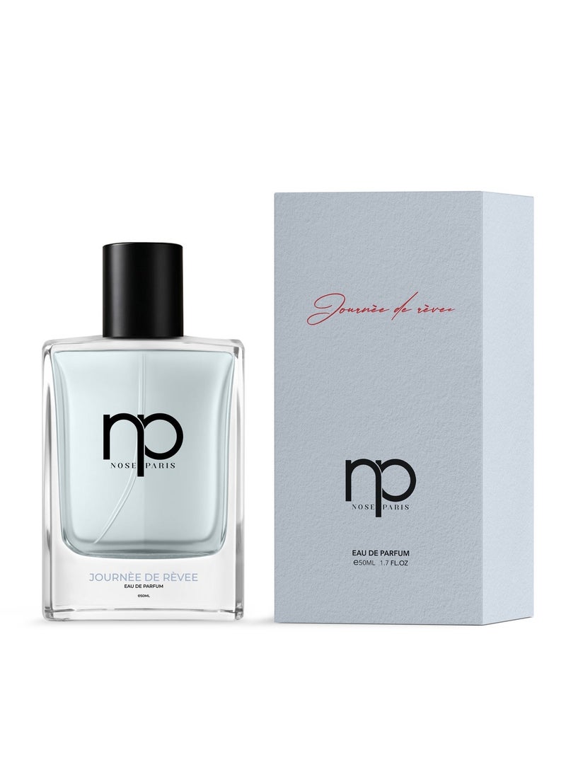 Nose Paris Journee De Reve (Dreamy Day) Unisex - Eau de Parfum, 50ml - Fresh Citrus & Woody Ambroxan Scent - Image 1